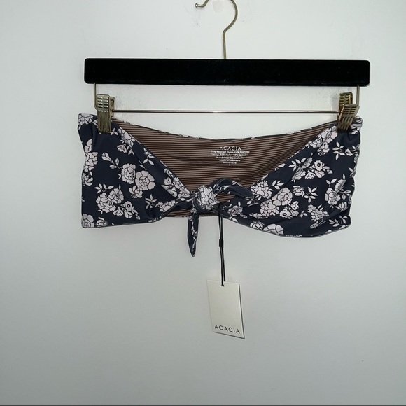 NEW Acacia baker bandeau knotted bikini top in blossom. - Picture 5 of 6